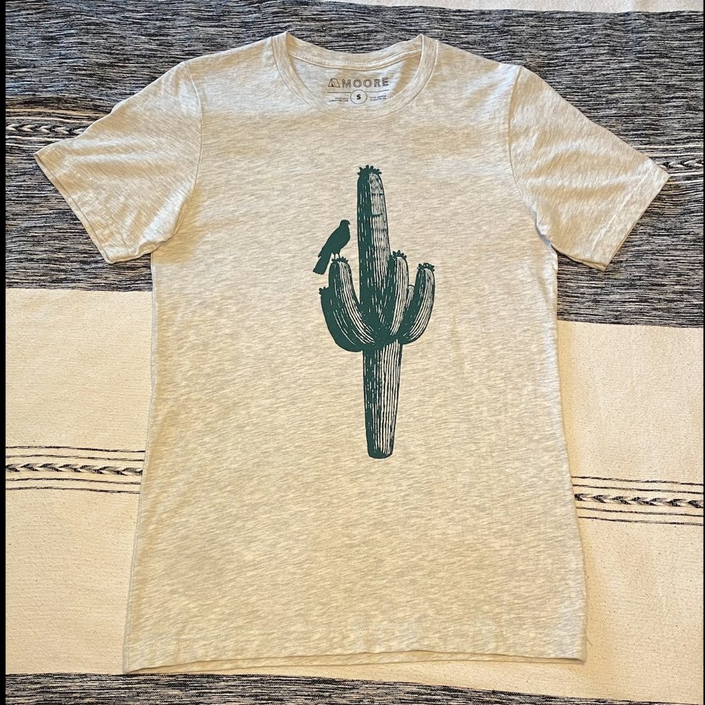 Moore Collection unisex saguaro cactus bird cotton polyester tee t-shirt small